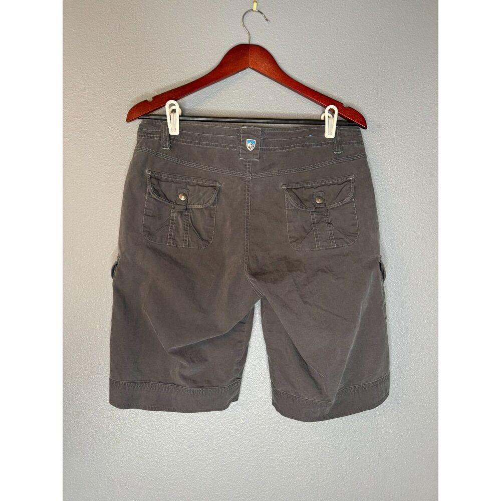 KÜHL Vintage Patina Dye Cargo Hiking Shorts Women's 12 Gray Outdoor Utility